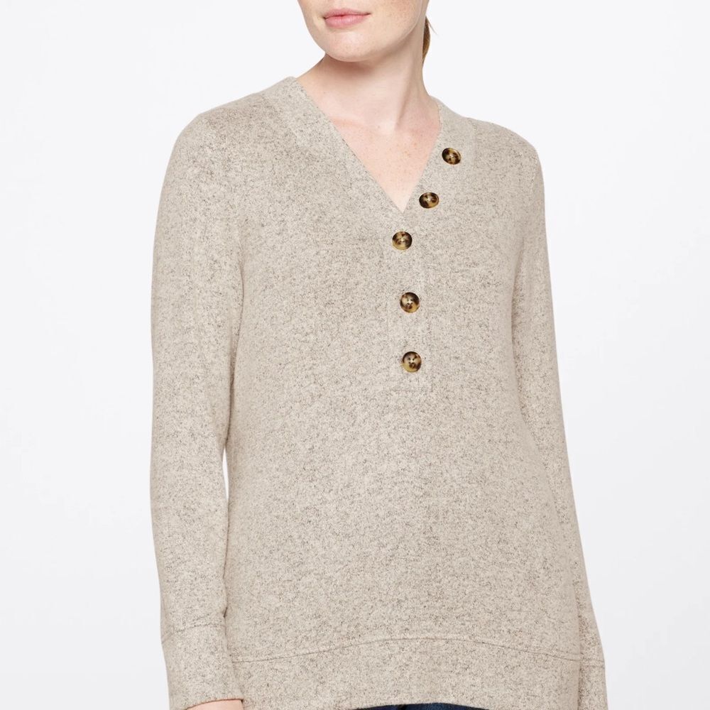 MARKET & SPRUCE
Joey Henley Cozy Brushed Knit Top Size XL GREY Stitch Fix Nwt